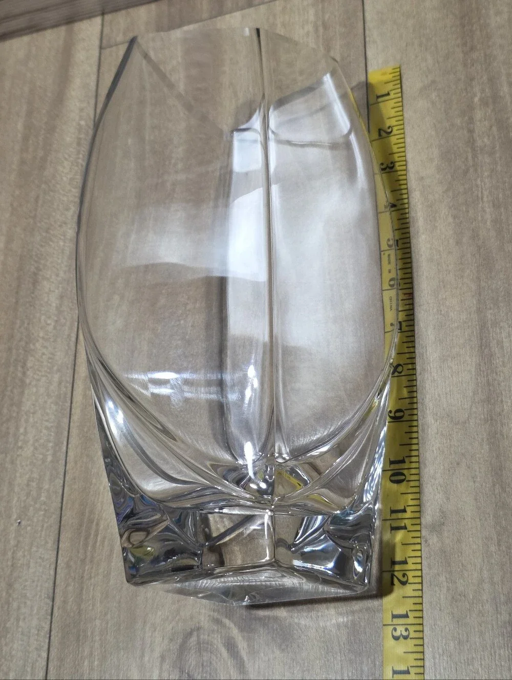 Clear Glass Decorative Vase - Elegant Crystal-Look Home Accent